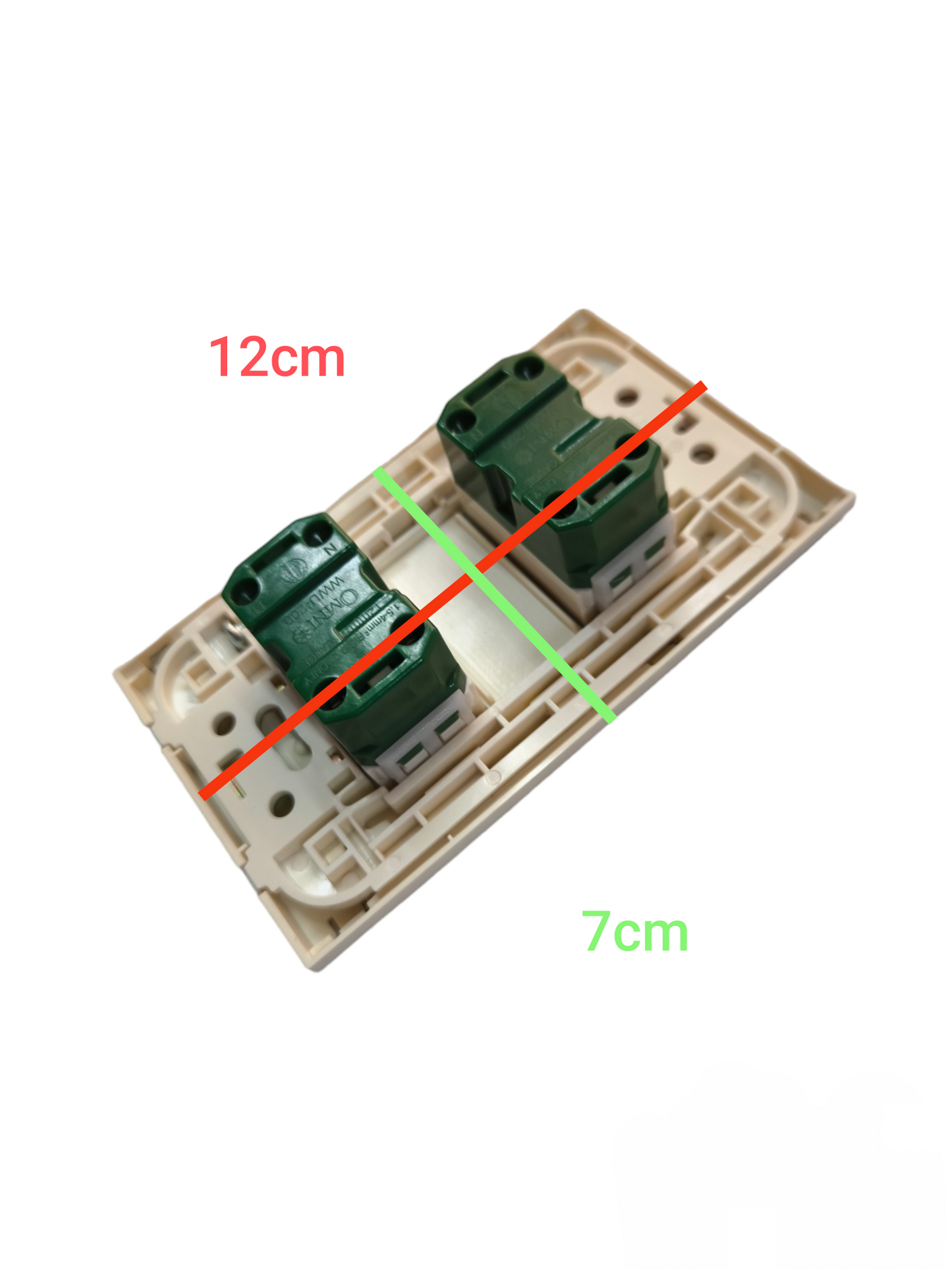 Omni 2 Gang Universal Outlet 15A 250V WWP-112S+(WWU-200x2)
