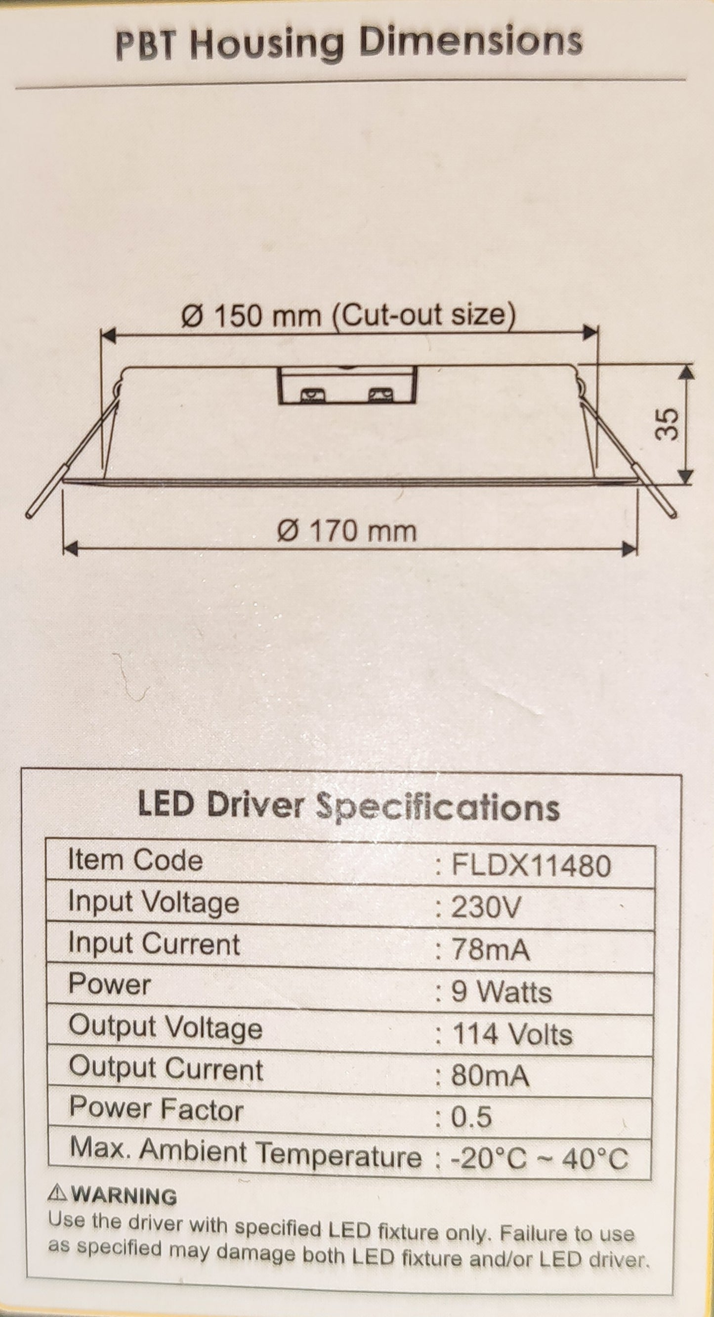 Firefly LED Downlight Pro Series IP44 Rating Water Resistant 220VAC 9W FDL2509WW