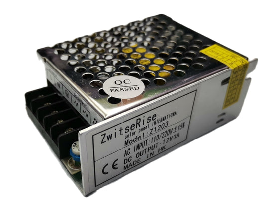 Power Supply 12V 3A ZwitseRise, DC 12v 3A Switching Power Supply Driver for CCTV LED Light Wifi Vendo Piso net Pesonet Pisonet Peso net 100-220V, 12V DC 36W