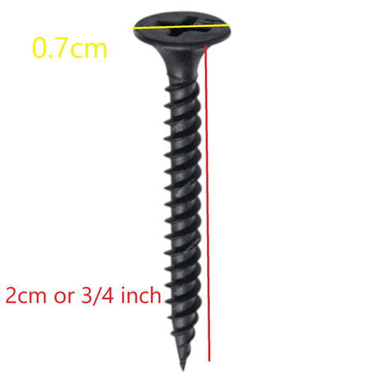 Black Phillips countersunk gypsum screw 2 cm length 0.7 cm head, ood Gypsum Screw for Wood CAA-GSM from China