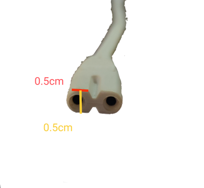 Local T-5 AC Cord Connector End to End (2Pins) Double Insulation 25cm, T5