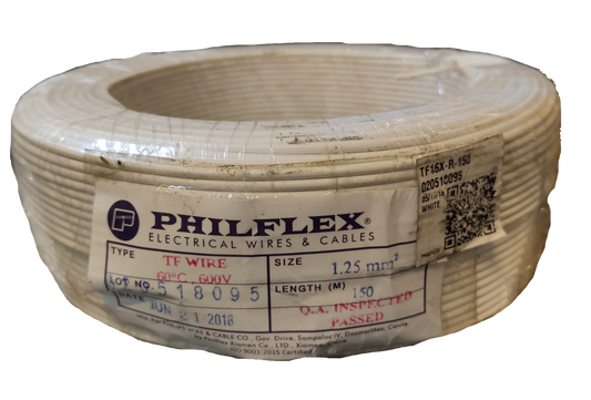 Philflex TF wire 16/7 1.25mm, Hook Up TF wire 1.25mm (White)