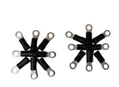 Local Terminal Lugs Ring Type Black Insulation 3.5mm (5Pcs + 5Pcs Free) , Ring Terminal Lugs,  Round Terminal Lugs