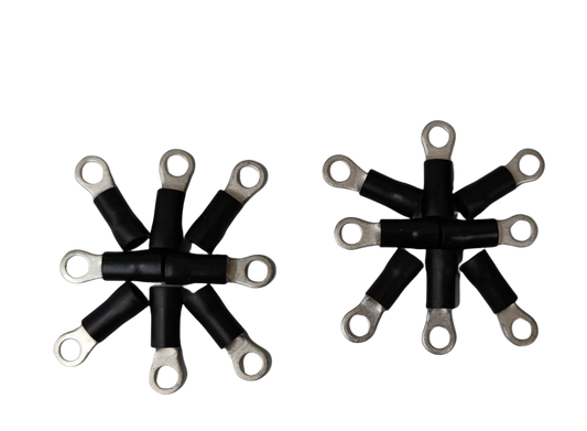 Local Terminal Lugs Ring Type Black Insulation 3.5mm (5Pcs + 5Pcs Free) , Ring Terminal Lugs,  Round Terminal Lugs
