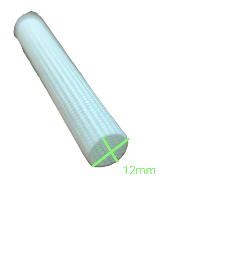 Electx Electrical Supply white Fiber Glass Sleeves cable management tubing 12mm diameter