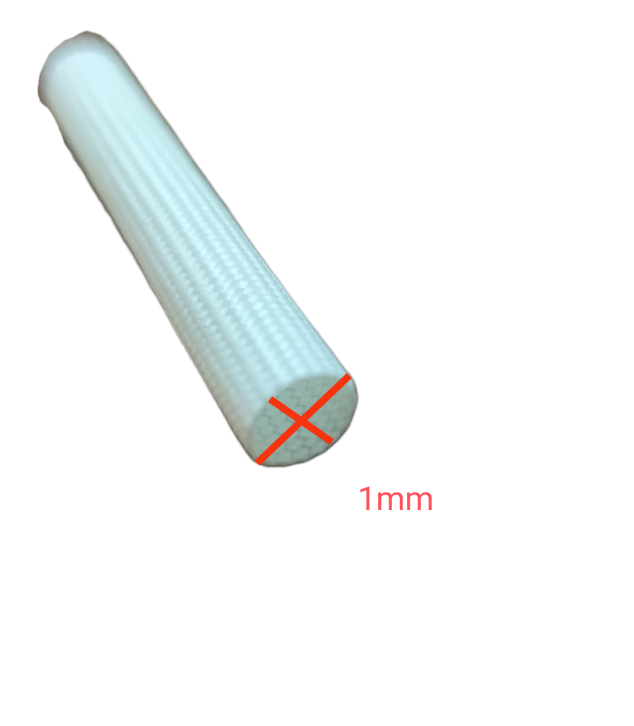 Electx Electrical Supply Fiber Glass Sleeves white cable management tube with 1mm diameter