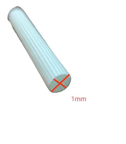 Electx Electrical Supply Fiber Glass Sleeves white cable management tube with 1mm diameter