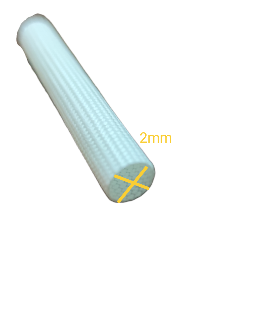 2mm white Fiber Glass Sleeves cable management tube by Electx Electrical Supply