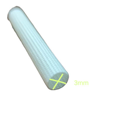 Electx Electrical Supply white Fiber Glass Sleeves cable management tube with 3mm diameter
