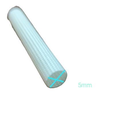 Electx Electrical Supply 5mm white Fiber Glass Sleeves for cable management and electrical protection
