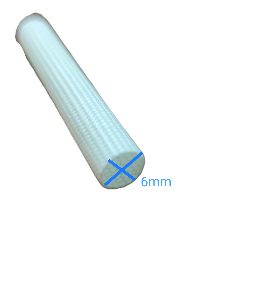 Electx Electrical Supply white Fiber Glass Sleeves for cable management with 6mm diameter