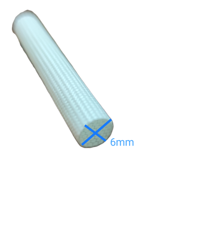 Electx Electrical Supply white Fiber Glass Sleeves for cable management with 6mm diameter