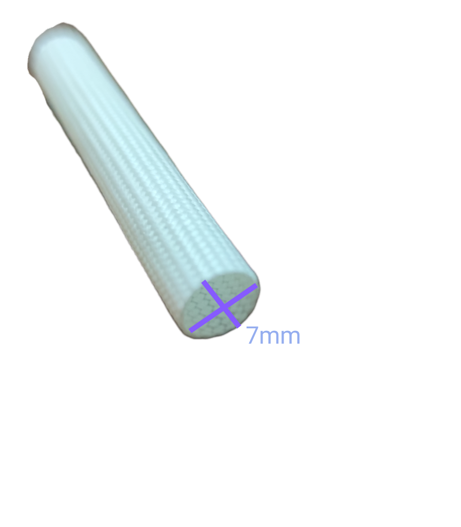 Electx Electrical Supply white Fiber Glass Sleeves cable management tube with 7mm diameter