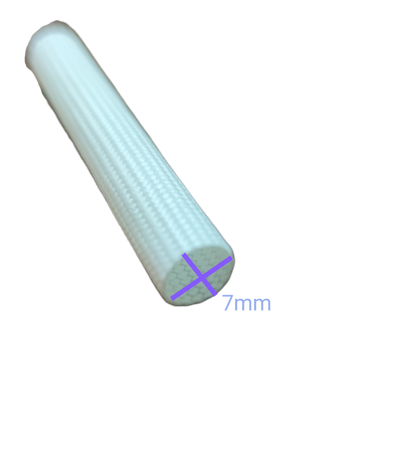 Electx Electrical Supply white Fiber Glass Sleeves cable management tube with 7mm diameter