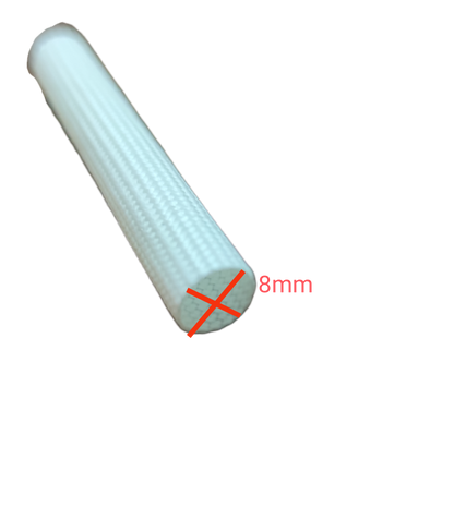 Electx Electrical Supply white Fiber Glass Sleeves cable management tubing with 8mm diameter