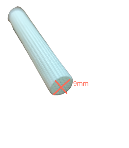 Electx Electrical Supply white Fiber Glass Sleeves cable management tube 9mm diameter