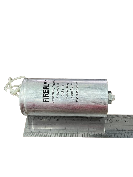 Firefly 1000W capacitor 220V for electrical circuitry with aluminum casing and wire connections