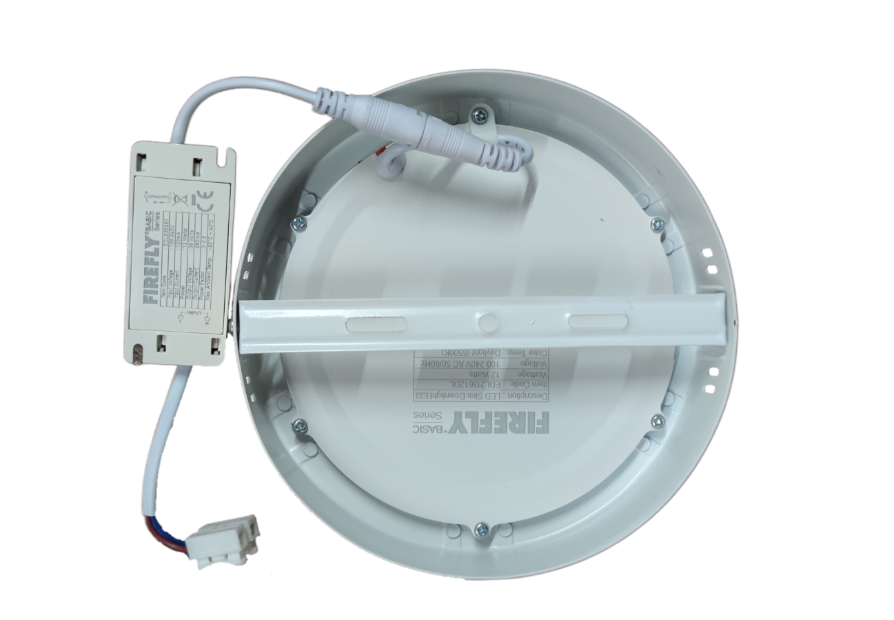 Firefly 12W LED downlight daylight with a white finish and integrated wiring for easy installation