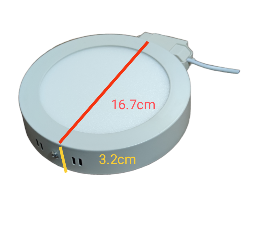 Firefly 12W LED downlight daylight with a sleek circular design and compact dimensions