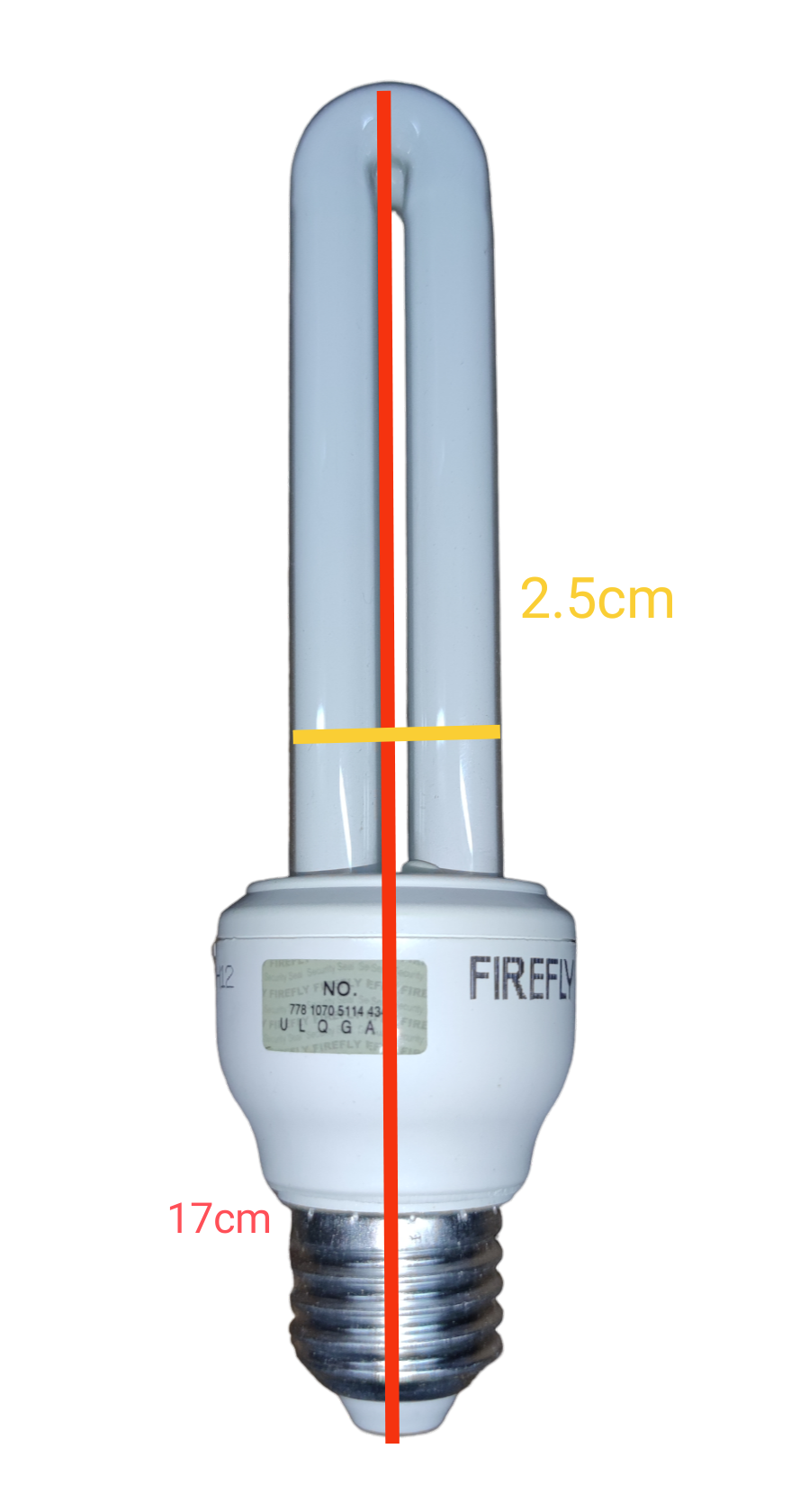 Firefly 15W CFL E27 220V 2U Energy-Efficient Compact Fluorescent Bulb with a Standard Base