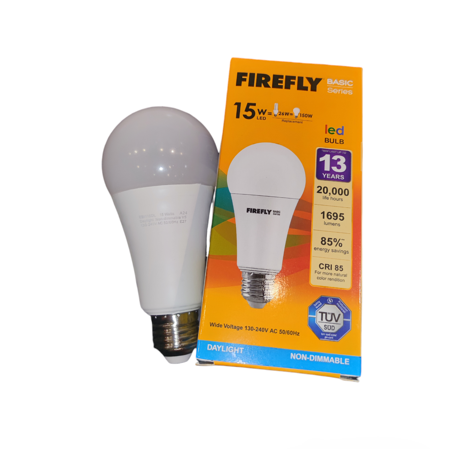 Firefly 15W LED Bulb E27 220V 6500K Daylight EBI115DL – Electx ...