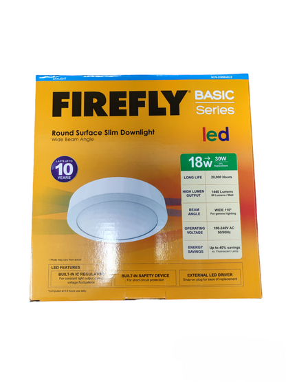 Firefly 18W LED downlight 220V Daylight 6500K for bright and energy-efficient lighting solutions