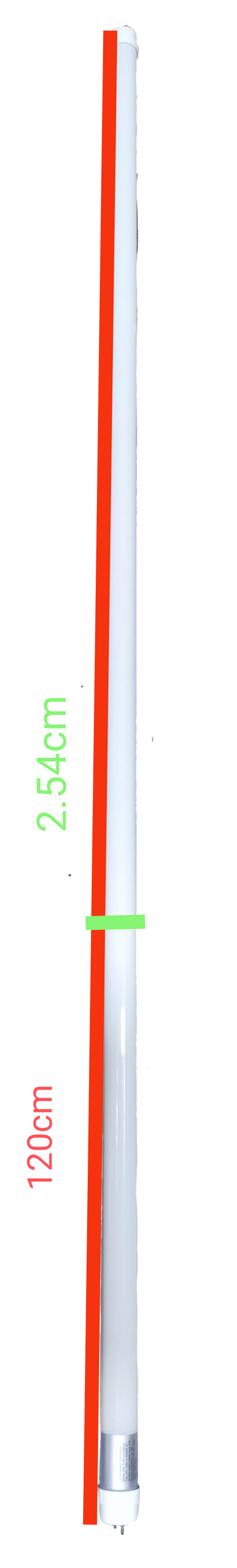 Firefly 18W LED fluorescent tube long white light with metal connectors for energy-efficient lighting