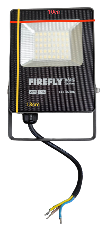 Firefly 220V LED outdoor flood light with a sleek design for bright and efficient outdoor lighting