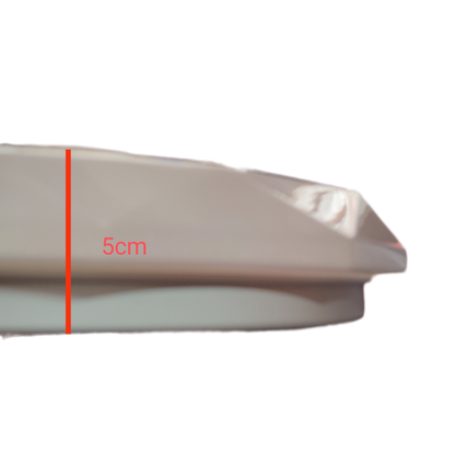 Side view of Firefly 24W LED ceiling light 220V showing slim 5cm thickness design