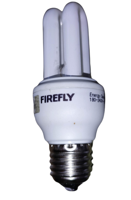 Firefly 5W CFL daylight bulb designed for energy-efficient lighting with a compact shape