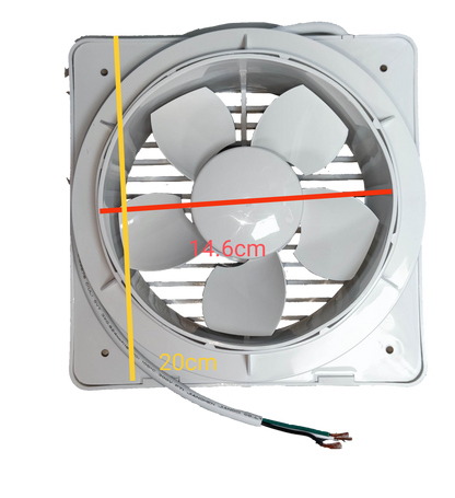 Electx Electrical Supply 6 inch exhaust fan 220V white ventilation fan with blade and wiring