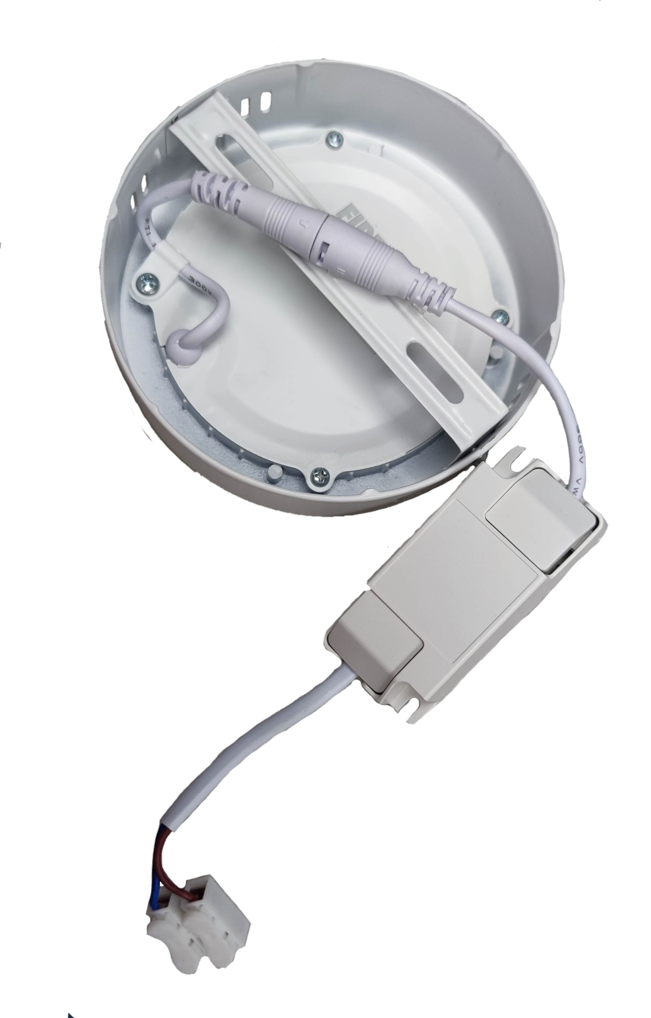 Firefly 6W LED Downlight Surface Type round white ceiling housing with driver and connector wiring
