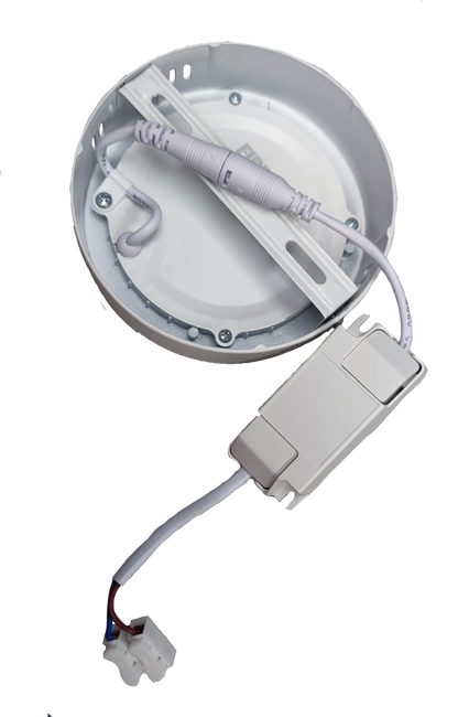 Firefly 6W LED Downlight Surface Type round white ceiling housing with driver and connector wiring