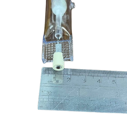 Firefly 70W metal halide lamp linear with clear glass design and measuring ruler for size reference