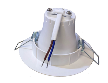 Firefly adjustable LED ceiling light 3W 5W fixture with a white housing and spring-loaded clips