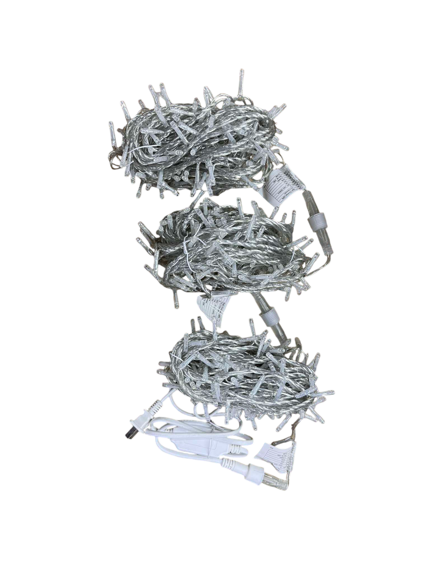 Firefly LED Christmas Light String Light 30W with white wiring and multiple light clusters for seasonal decoration