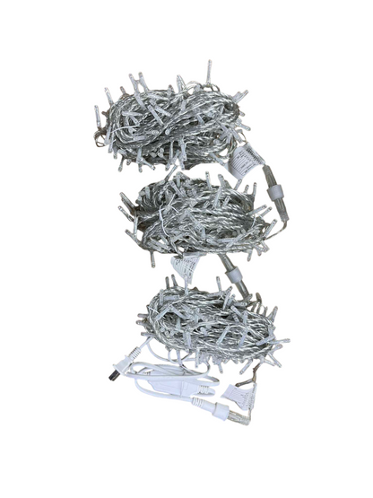 Firefly LED Christmas Light String Light 30W with white wiring and multiple light clusters for seasonal decoration