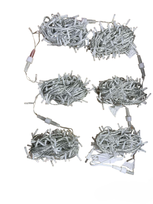 Firefly LED Christmas Lights 900 LED string set with white wire for seasonal decoration
