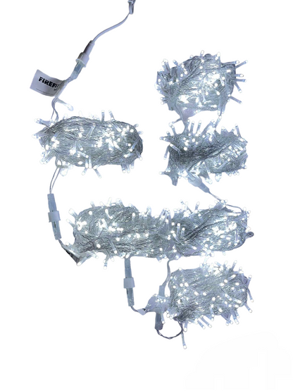 Firefly LED Christmas Lights 900 LED bright white string lights for seasonal decoration
