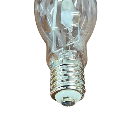 Firefly Metal Halide Lamp Elliptical 250W HID bulb clear glass with visible arc tube and screw base for commercial lighting