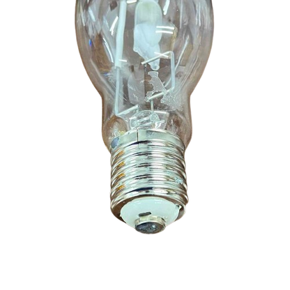 Firefly Metal Halide Lamp Elliptical 250W HID bulb clear glass with visible arc tube and screw base for commercial lighting