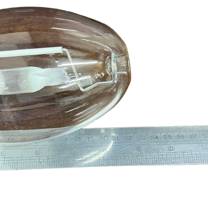 Firefly Metal Halide Lamp Elliptical 250W with clear glass exterior and precise measurement scale
