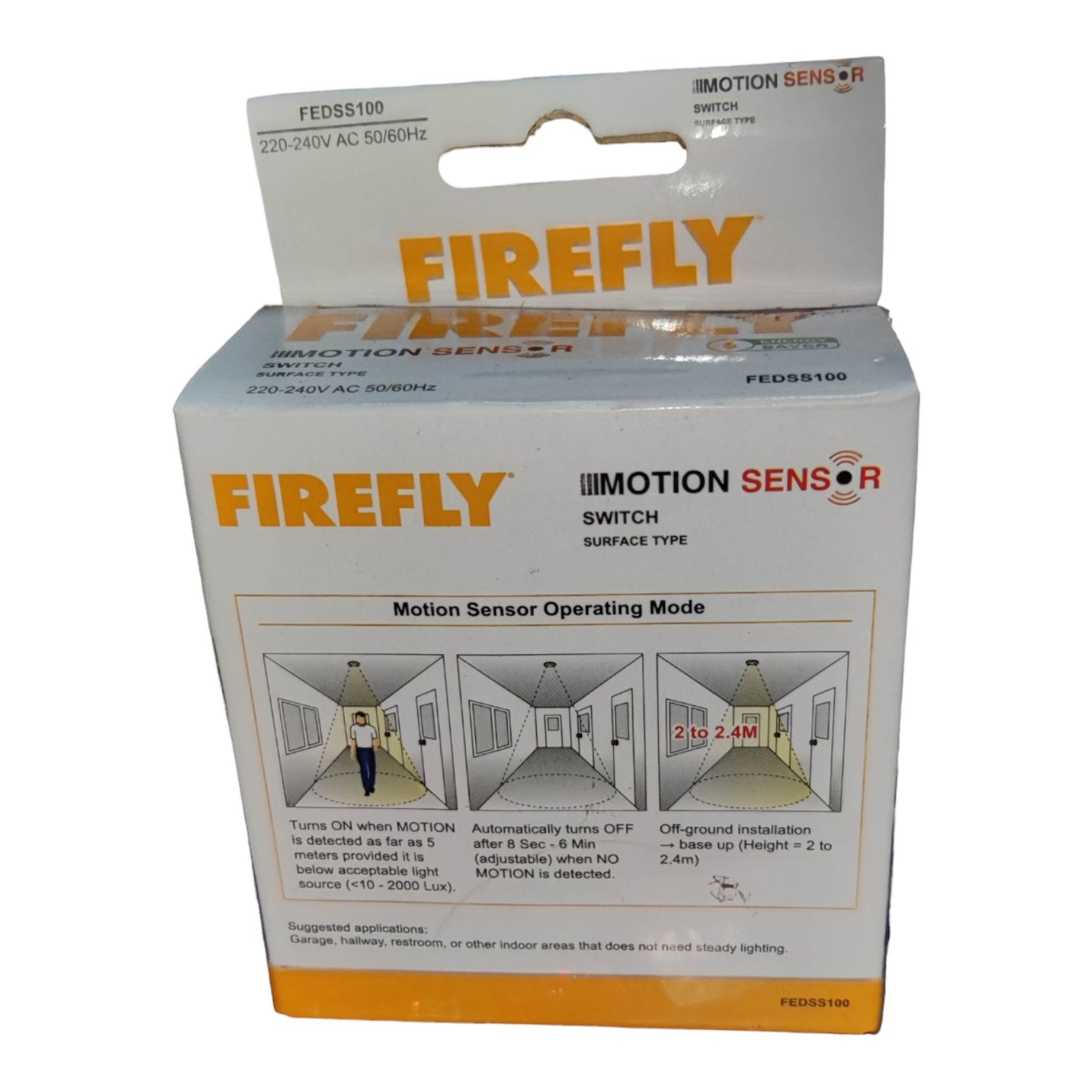 Firefly Motion Sensor Surface type 1A 220V 300W FEDSS100