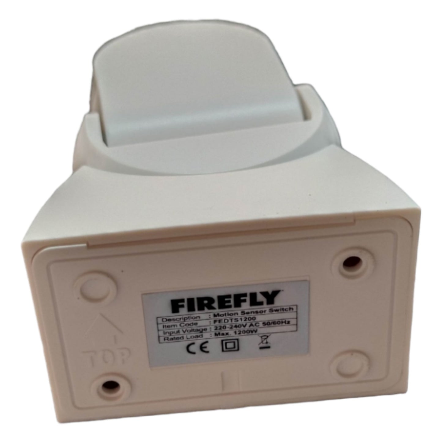Beige firefly motion sensor switch on a white background