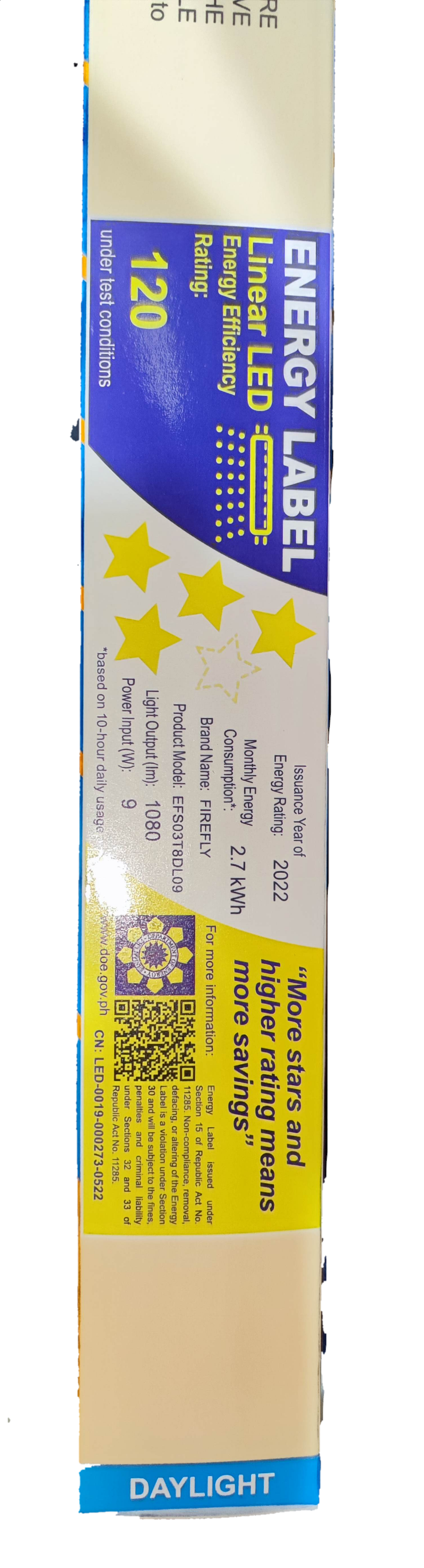 Firefly T8 LED tube light with fixture 220V designed for energy efficiency and bright daylight illumination