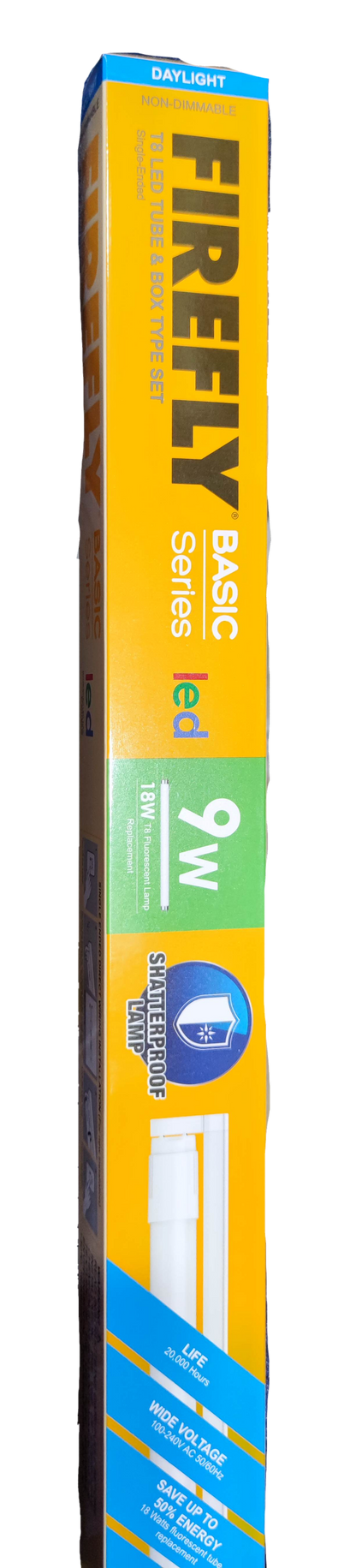 Firefly Basic Series T8 LED tube light with fixture 220V in bright packaging for energy-efficient lighting