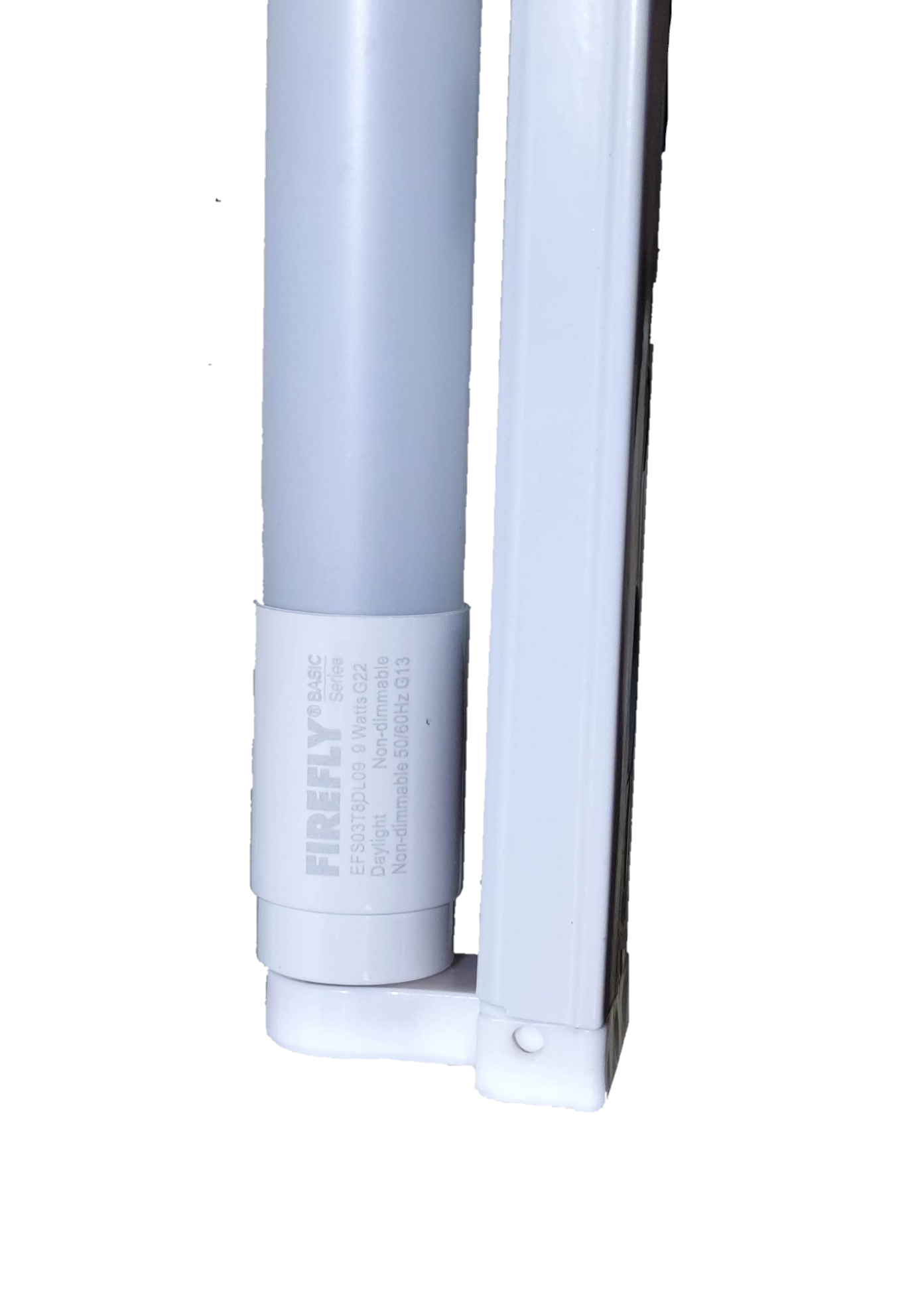 Close-up of Firefly T8 LED tube light with fixture 220V for bright and energy-efficient lighting