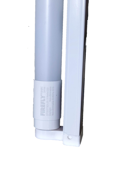 Close-up of Firefly T8 LED tube light with fixture 220V for bright and energy-efficient lighting