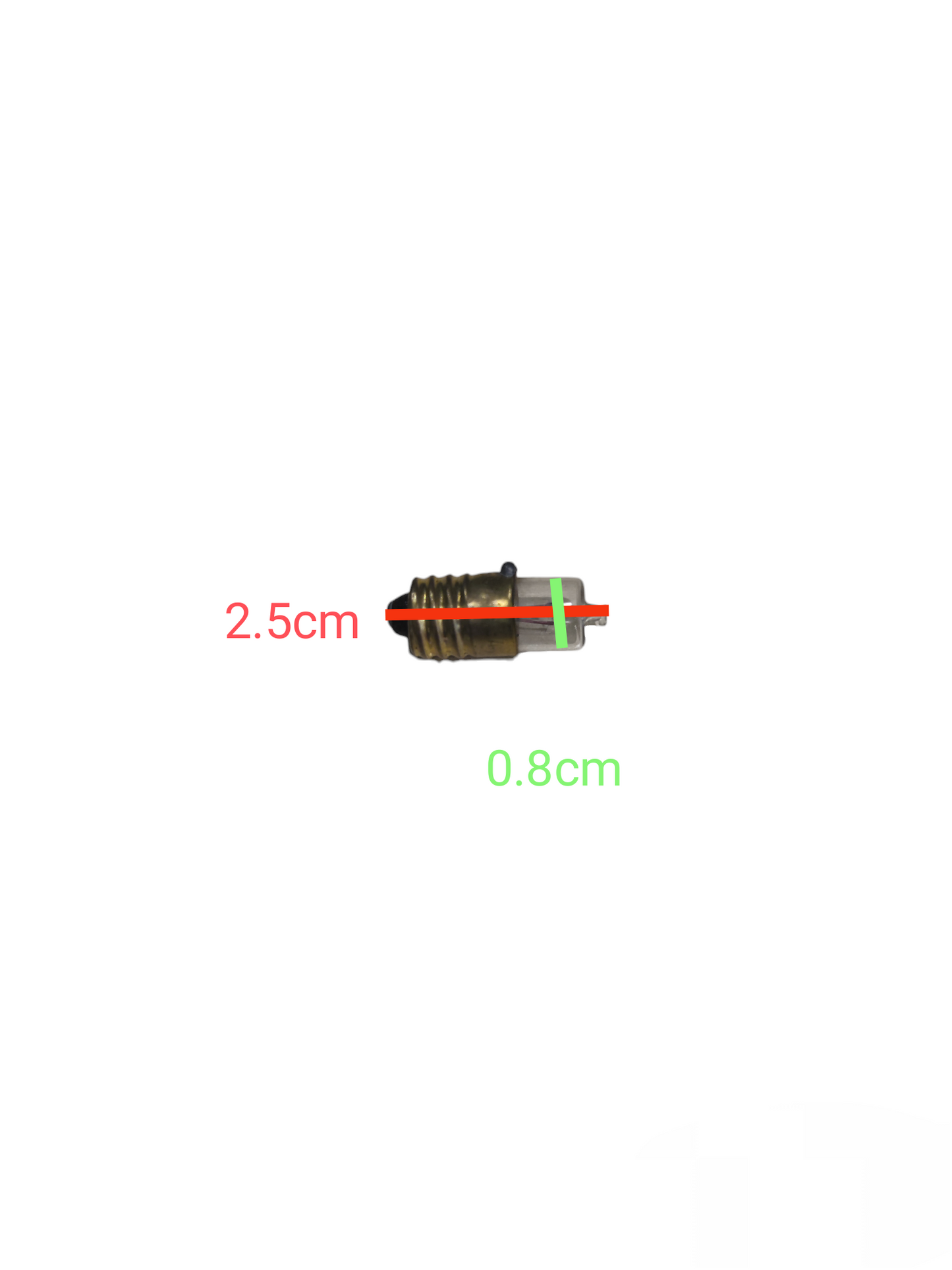 Flash Light Bulb E10 3.8V halogen bulb with 2.5cm length and 0.8cm diameter from China