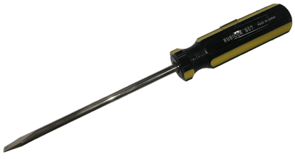 Rubicon Flat Head Screw Driver 907 125mm with black and yellow handle for precise manual tasks
